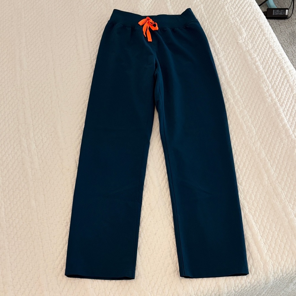 FIGS High-Waisted Livingston Scrub Pants, Deep Reef XS